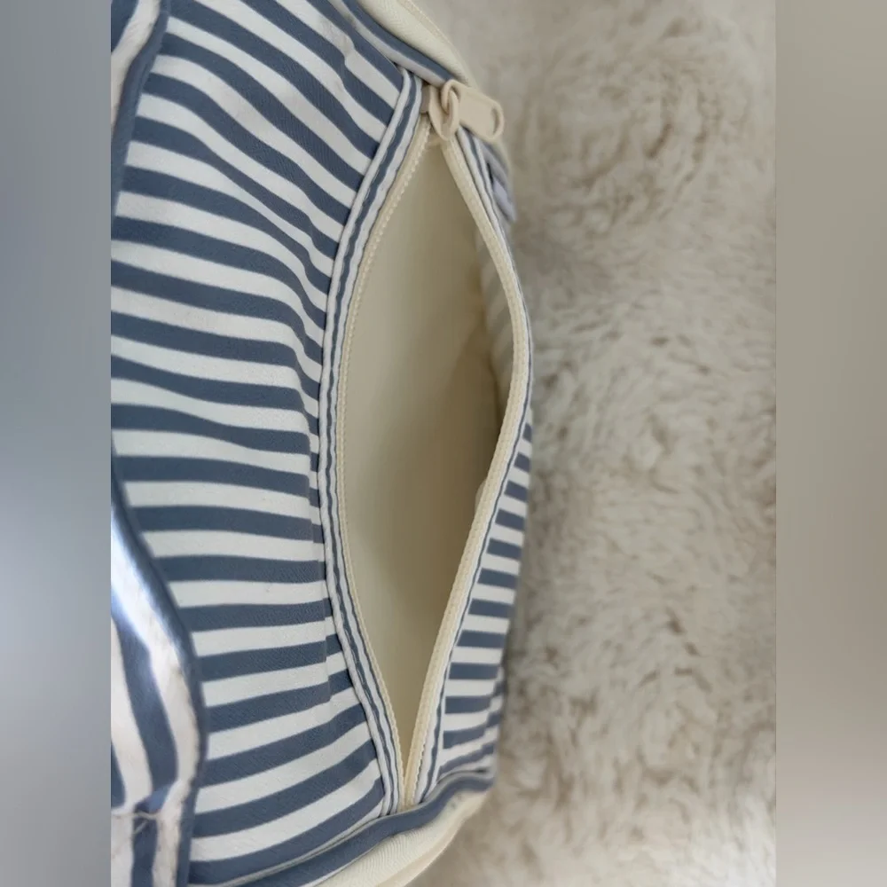 NARWEY Striped Handing Travel Blue and White Makeup/Cosmetic💄Bag Organizer